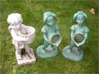 Watering Boys Garden Statues  19 inches tall