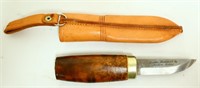 Made in Finland knife w/ leather sheath