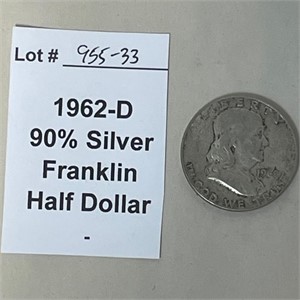 1962-D 90% Silver Half Dollar