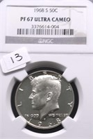 1968 S NGC PF67 UC HALF DOLLAR