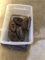 Flat of Vintage Metal Sad Irons