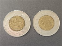 2 Canadian $2 Coins