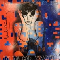 Paul McCartney Tug of War signed album