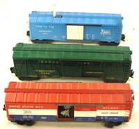 (3) LIONEL OPERATING BOX CARS