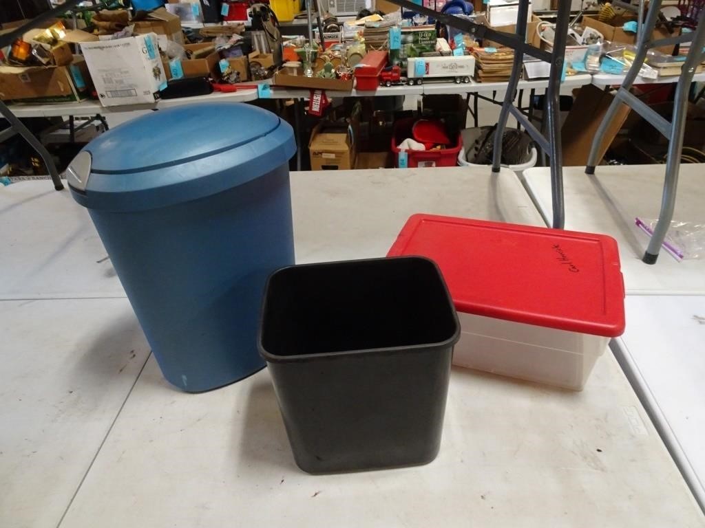 Lot of 3 Bins - Trash Bin Storage Bin