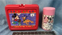 Thermos Mickey & Pluto Plastic Lunch Box