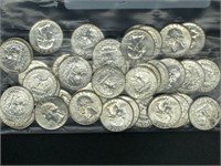 40 - uncirculated Washington silver quarters