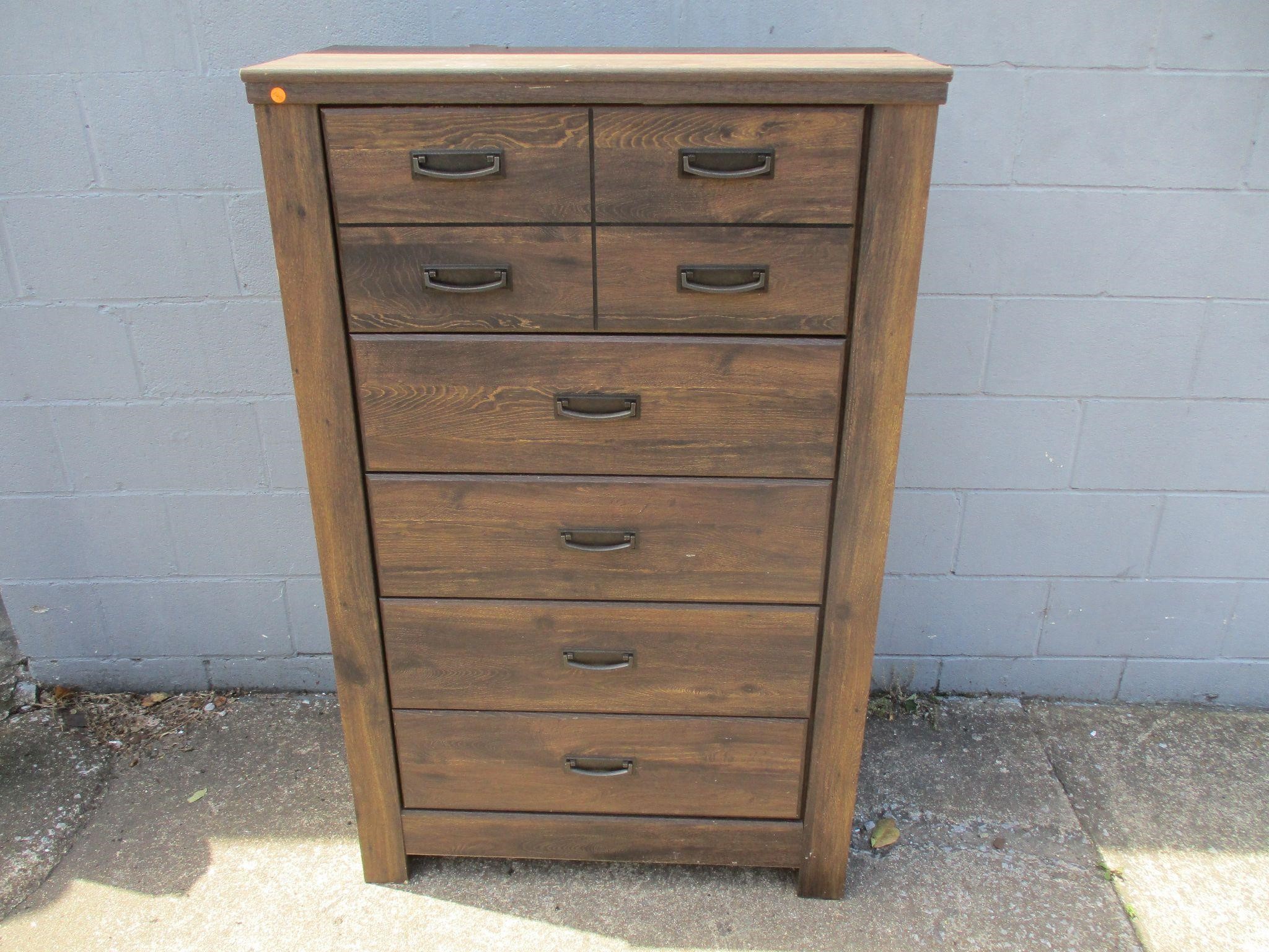 Wood Chest of Drawers 16x34x54"