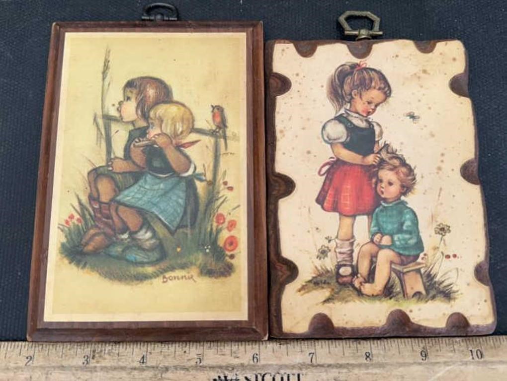 (2)WOODEN WALL PLAQUES-ASSORTED