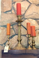 4 BRASS CANDLE STANDS