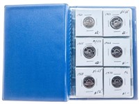 Coin Stock Book With 12 Coins Including Silver - C