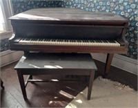 Baby Grand Piano, Bench & Music