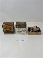 Trailer Lock, Vintage Ammo Box, & Assorted Ammo