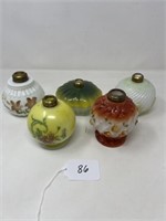 5 Miniature Oil Lamps
