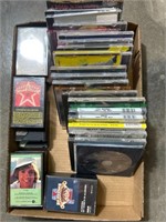 Lot of CDs some new. Lot of Cassette Tapes