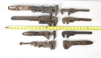 Lot of (8) Vintage Pipe Wrenches