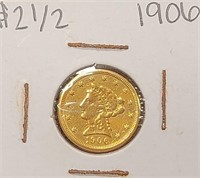 279 - 1906 $2-1/2 COIN (B43)