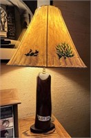 Ironwood Base Table Lamp w/ Deer Skin Shade