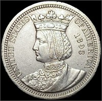 1893 Isabella Silver Quarter UNCIRCULATED