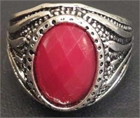 Size 10 ring with red stone