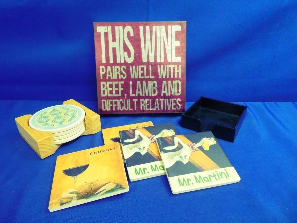 Metal Wall Sign & Coasters