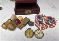 Pocket watches shaving brushes matches & more