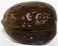 Vintage ceramic walnut cookie jar, 5.5"