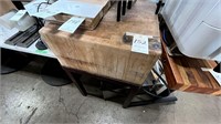 BUTCHERBLOCK 24"X24"X12"H W/METAL STAND