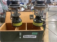 Pair of Military Coleman Type Laterns in Box