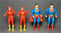 1984 Super Powers Figures, 2 Superman, 2 Flash