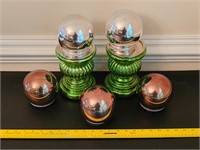 Mercury Glass Pillars/Energized Christmas Balls