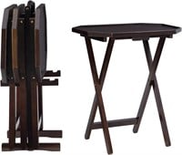 Powell James Tray Tables  Set of 4  Espresso