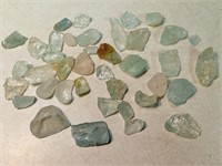 Raw Aquamarine Gemstones, 241.4 Grams