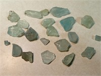 Raw Aquamarine Gemstones, 156.9 Grams