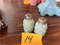 Consolidated Green Cone Pattern Salt & Pepper