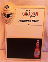 Molson Canadian white/ chalk board.