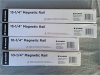 Magnetic tool rails