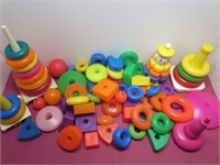 VTG Kids Childs Fisher Price Ring Stack Lot