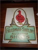 METAL SIGN 9 1/2" X12" RED GOOSE SHOES