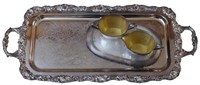 4pc Silver Plate Serving Ware