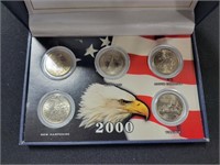 2000 STATE QUARTER COLLECTION - 5 COIN SET
