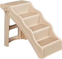 $66-Basics Foldable Steps for Dogs and Cats, Tan