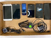 LOT OF 6 PHONES - ALL HAVE BEEN PLUGGED IN & TURN