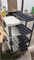 2 PLASTIC SHELVING UNITS