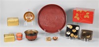 10 Pieces Chinese & Japanese Lacquer