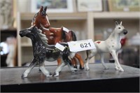 CERAMIC HORSE FIGURINES - 2 SOUVENIRS