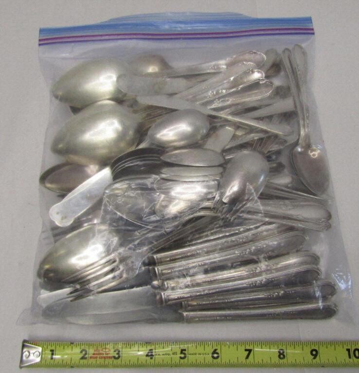 Old Rogers Silver Plate Flatware Set