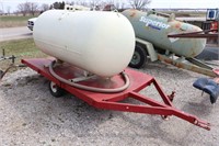 SINGLE AXLE TRAILER WITH STEEL AIR TANK