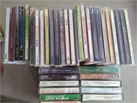 CDs and cassette tapes
