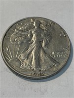 1947 AU Grade Wal;king Liberty Half Dollar